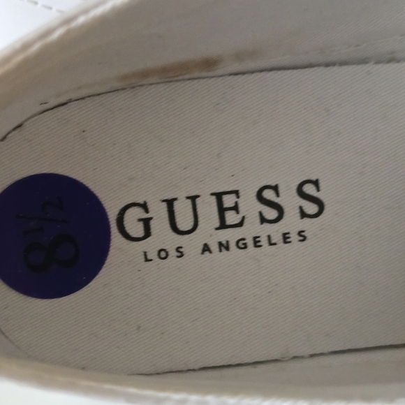 Guess Classic White Lace-Up Sneakers - Picture 6 of 9